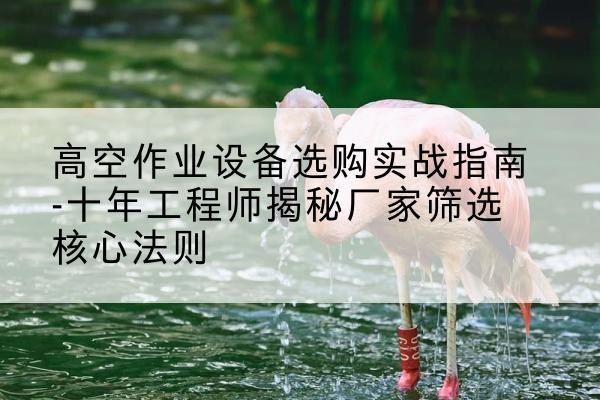 椒江剪叉式升降机厂家-高空作业设备选购实战指南-十年工程师揭秘厂家筛选核心法则